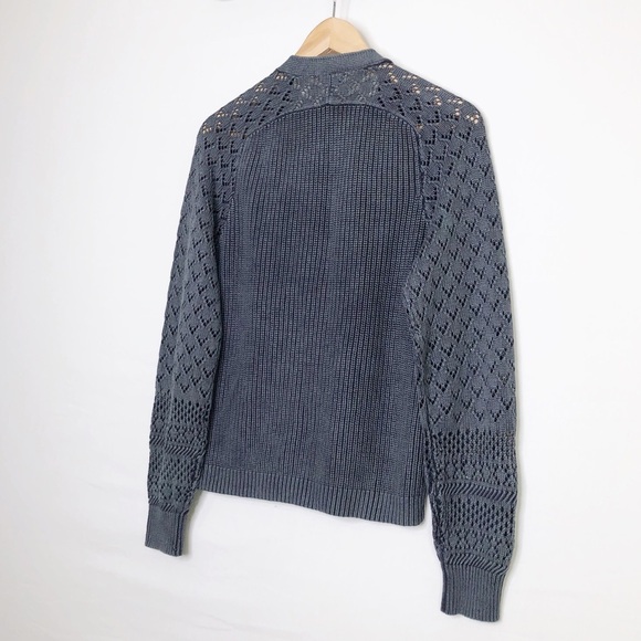 Sundance gray ribbed button cardigan - Picture 5 of 14
